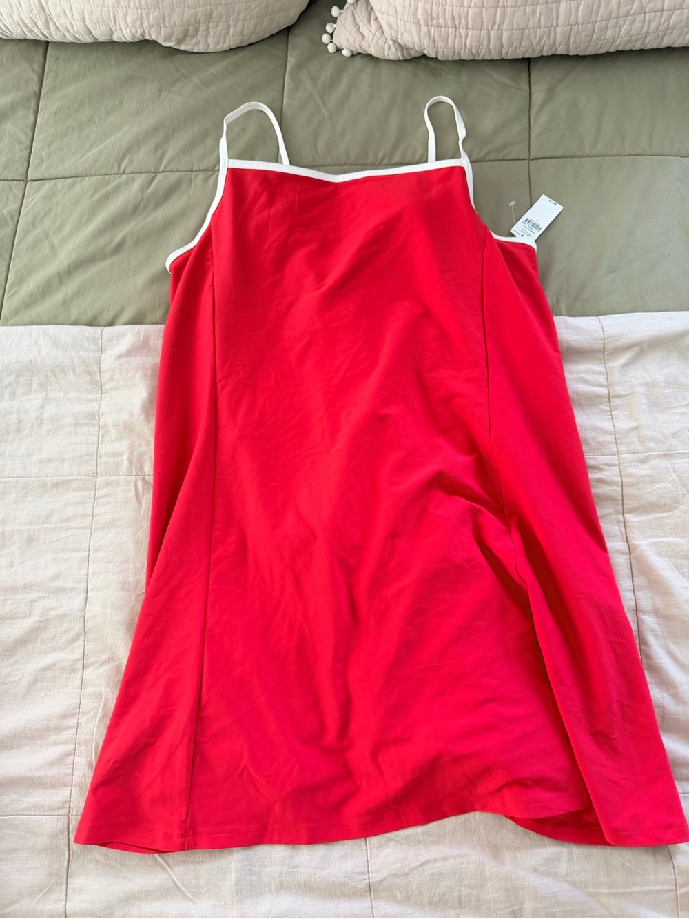 Old Navy Red Active Dress with White Trim